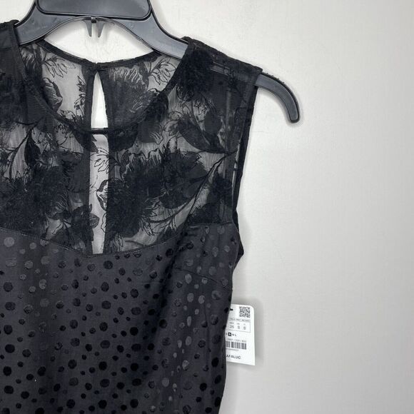 ZARA Dress Womens Small Black Sheath Mini NEW Lace Detail Trafaluc Cocktail - Picture 2 of 14